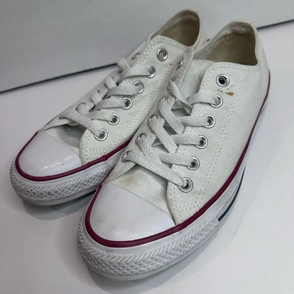 Women’s White Converse Chuck Taylor All Star Sneakers Sz.7 - Picture 4 of 7